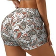 thumbnail image 2 of Kdxio Paisley Floral Print Workout Shorts for Women Seamless Soft Smooth Gym Yoga Scrunch Active Shorts, 2 of 5