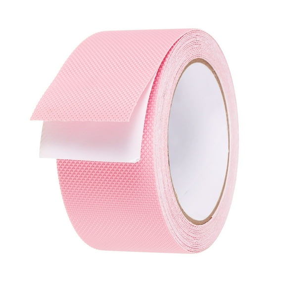 Non Grid Tape 2 in x 16.5ft PEVA Checkered Non Slip Skid Tape for Stairs Treads, Pink