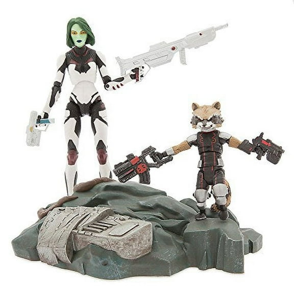 Marvel Gamora with Rocket Raccoon Action Figure Set - Guardians of The Galaxy Select