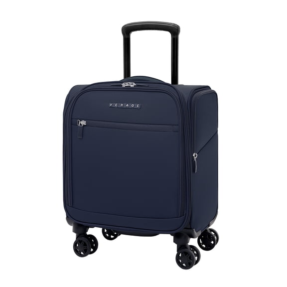 VERAGE Underseat Carry on Luggage with spinner Wheels & USB Port, Bag for Airlines, Lightweight Suitcase, Navy (14-Inch Plus)