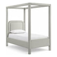 thumbnail image 1 of Bowery Hill Contemporary Grey Linen Textured Fabric Upholstered Twin Bed, 1 of 11