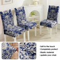 thumbnail image 5 of Decorative Retro Paisley Bohemian Dining Chair Covers Set of 4 Vintage Floral Ethnic Colorful Pattern Washable Polyester Stretch Slipcovers Removable Protector for Artistic Decor, 5 of 6
