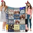 thumbnail image 3 of Personalized Besties Blanket with Photo Collage - Customized Throw Blanket with Pictures - Soft BFF Blanket for Bestie/Friend/Family Memorial Gifts, 30"x40" Blankets, 3 of 5