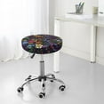 thumbnail image 5 of flowers and birds Round Bar Stool Seat Covers, Elastic Round Chair Cover Stool Seat Slipcover Bar Stool Cushions Round Pad for 12-14 inch, 5 of 5