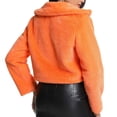 thumbnail image 5 of LWavelet Glitzy Fuzzy Hooded Cropped Jacket Women Cozy Party Night Out Winter Trendy Casual Outerwear Saffron S, 5 of 7