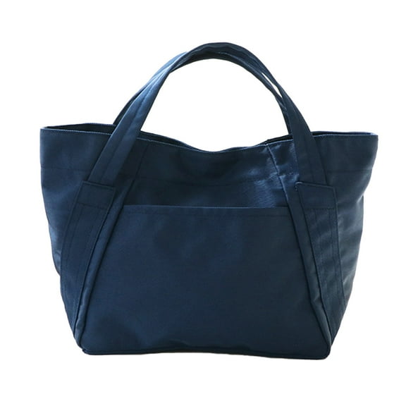 New fashion women's handbag waterproof large capacity work lunch box bag bento bag-Navy blue