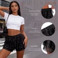 thumbnail image 3 of JASGOOD Womens Ruffle Shorts Cute Lace Multi-Layered Bloomers Fashion Summer Mini Shorts, 3 of 10