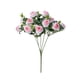 thumbnail image 1 of Ramo de flores artificiales Cateissary de eucalipto y rosas rosa claro para decoración de interiores y exteriores, 1 of 6