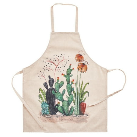 

1pc Household Kitchen Waterproof Aprons Oil-proof Printed Apron for Women