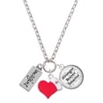 thumbnail image 1 of Delight Jewelry Silvertone Imagine - Red Heart Nurse Strong Zoe Necklace, 1 of 4