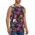 thumbnail image 2 of Fotbe Halloween Skeleton Men's Camiseta sin Mangas Estampada para Hombres, Playera Casual para Gimnasio, Entrenamiento, Playa-Small, 2 of 7