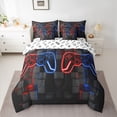 thumbnail image 2 of Castle Fairy Honeycomb Video Game Twin Bedding Sets,Futuristic Bedding Comforter Set, 2 of 8