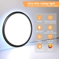 thumbnail image 2 of TRAHOO-LED Flush Mount Ceiling Light,12 Inch 28W 3200LM DIMMABLE Super Bright Ultra-Thin LED Round Ceiling Light,CCT 3000K/4500K/6000K Close to Ceiling Light for Bedrooms, Living Room,Kitchen, 2 of 4