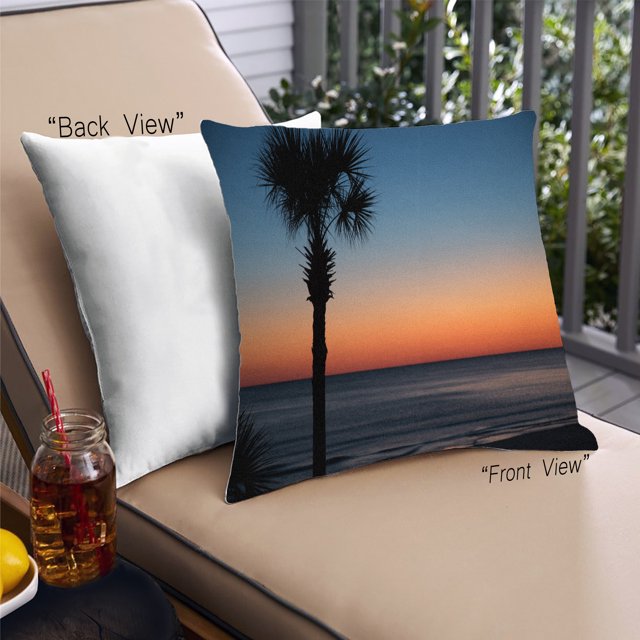 Ahgly Company Plants Palm Tree Coussin d'Extérieur 18 Pouces par 18 Pouces