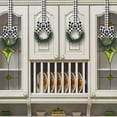 thumbnail image 4 of Dalrosia 6PCS Christmas Kitchen Cabinet Wreaths with Plaid Bow Ribbon Hanging Cabinet Doors Wreaths Decorative for Kitchen Window Outdoor Indoor Holiday Decor, 4 of 6
