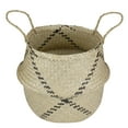 thumbnail image 3 of Northlight Foldable Seagrass Belly Basket with Handles - 17", 3 of 5