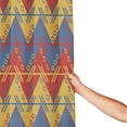 thumbnail image 4 of Polyester Fiber Shower Curtain, South American Circle Fabric Stripes Shower Curtain, Metal Buckled Eye Waterproof Shower Curtain, Can Be Washed-72x72in, 4 of 8
