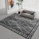 thumbnail image 2 of Alfombra Dweike 183x274 cm Antideslizante de Pelo Bajo Negro Gris, 2 of 7