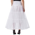 thumbnail image 2 of CYYPLAS Women's Puffy Petticoat 39'' Length White Underskirt Midi Crinoline Tulle Petticoat Half Slip 1PC, 2 of 6