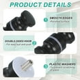 thumbnail image 3 of Uxcell Glass Shower Door Handle, Aluminum Alloy Back-to-Back Knob for Sliding Glass Door Black, 3 of 7