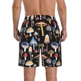 thumbnail image 3 of Bixox Men's Mushrooms and Autumn Leaves printing Casual Classic Fit Short Summer Beach Shorts, 3 of 6