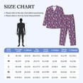 thumbnail image 4 of Salouo Skull colorful flower daisy Print Button-Front Long Sleeve Pajama Set for Men, Soft 2Pjs Men's Long Sleeve Sleepwear-Medium, 4 of 7