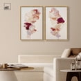 thumbnail image 3 of Burgundy Flow Duet Canvas Print Abstract Boho Art Set by Art Remedy, Gold Frame, 20 x 30, 3 of 6