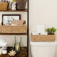 thumbnail image 5 of LotFancy Wicker Toilet Basket Tank Topper, 2 Pack Water Hyacinth Storage Basket for Shelves, 5 of 8