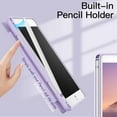 thumbnail image 4 of JETech Case for iPad Mini 5/4 (7.9-Inch 2019/2015 Model) with Pencil Holder, Clear Transparent Back Shell Slim Stand Shockproof Tablet Cover, Auto Wake/Sleep (Light Purple), 4 of 7