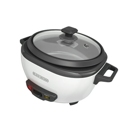 BLACK+DECKER 6-Cup Rice Cooker with Steaming Basket, White, (Best Rated Rice Cooker)