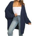 thumbnail image 2 of Lilgiuy Women Long Sleeve Solid Cardigan Autumn Casual Coat Blouse Top Blue，8（L） Winter Fashion 2022, 2 of 5