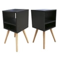 thumbnail image 2 of Juego De burós Hogare Smart Mesa De noche negro, 2 of 5