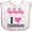 White and Pink, variant on Inktastic I Love Flamingos Pink Bird Girls Baby Bib