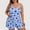 Blue, variant on Elvqul Plus Size Pajamas for Women Loose CrewNeck Pajamas Sets Casual Plus Size Loungewear Print Juniors Sleep Wear