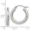 thumbnail image 3 of White Sterling Silver Earring Hoop Women'S 22 mm 20, 3 of 3