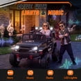 thumbnail image 4 of WOWEHICLE 24V Ride on Toys, 4×200W Motor, Kids Power Car Wheels with Remote, 2 Seater Ride on Car for Boys Girls, Electric Car for Kids with Music, LED Lights, 3-8 Years Old, Black, 4 of 8