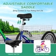 thumbnail image 4 of FICISOG 24-Inch Foldable Adult Tricycle for Women, 7 Speed Adult Folding Trikes with Rear Basket, Carbon Steel 3 Wheel Cruiser Trikes with Double-Wall Wheel Rims for Women Men Seniors, 4 of 8
