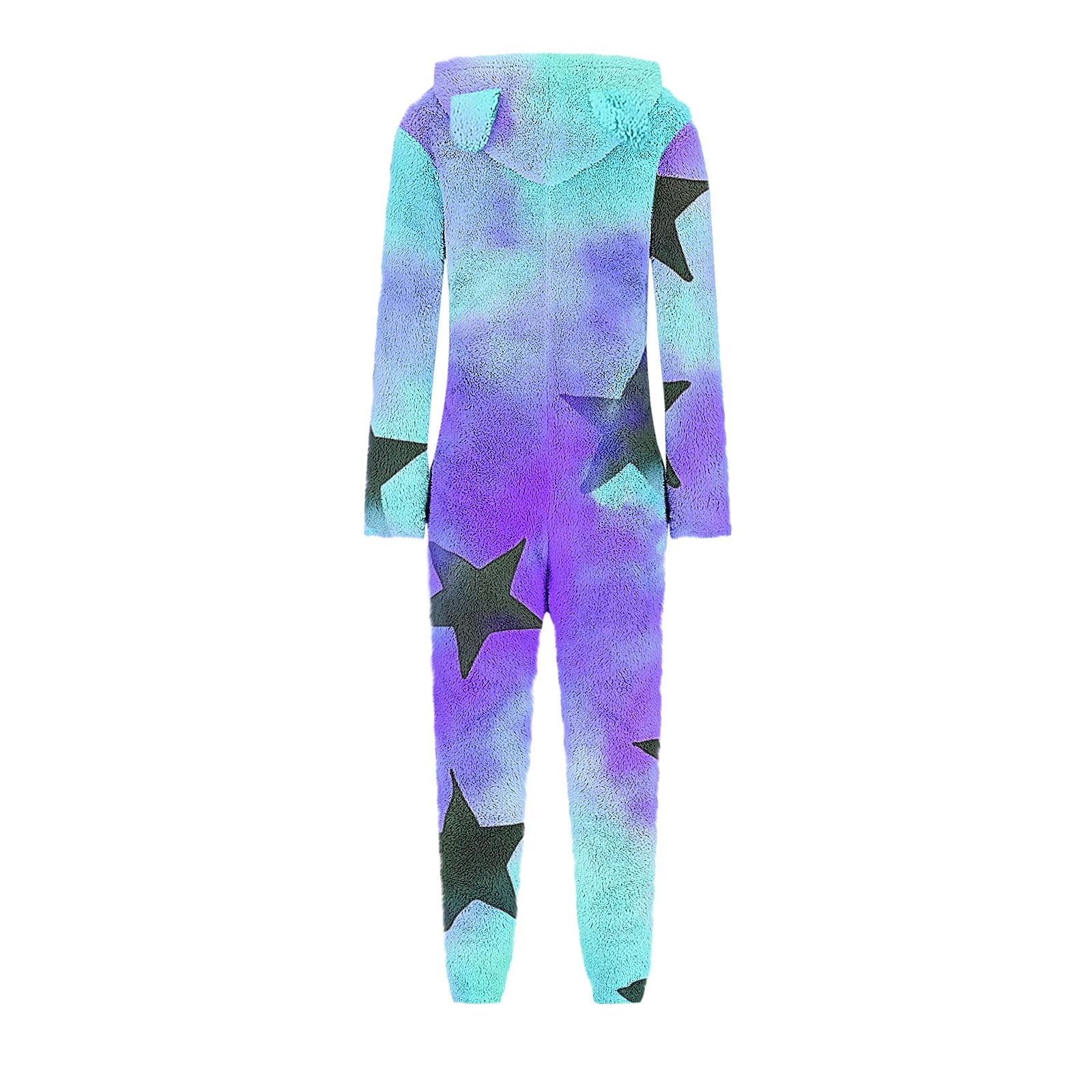 Aofany Girls Onesies Pajamas Fleece Zip Up Jumpsuits Fuzzy Sherpa One Piece Loungewear Sleepwear Kids Hooded Rompers Costume Winter Clothes for 5-15 Years