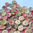 thumbnail image 2 of Guardoinrt 100PCS Wood Buttons Clothes Sewing Quilting Crafting Button Scrapbooking Needlework Handicraft Clothing Decoration 1 1Set, 2 of 5