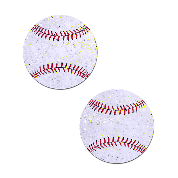 Baseball Pasties on Sparkly Velvet American Baseball Nipple Covers by Pastease