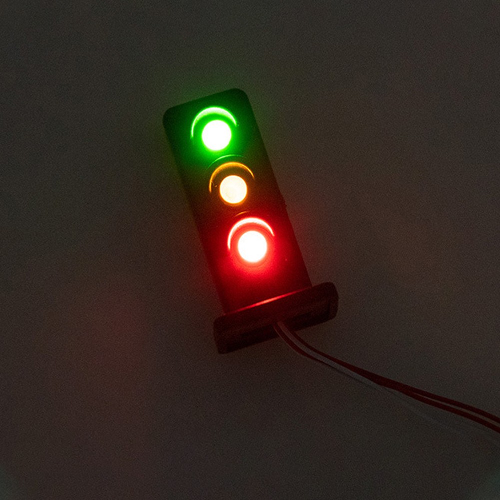 Lot De 5 Feux De Signalisation LED Pour Train Miniature échelle HO - Hauteur 8,3 Cm - Fonctionne En 3V Ou 12V
