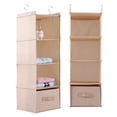 thumbnail image 1 of Organisateur Suspendu pour Garde-Robe, Sac de Rangement Suspendu pour Garde-Robe, Support de Rangement pour Vêtements à 4 Étagères, Organisateur de Sac à Main pour Chandail, 1 of 8