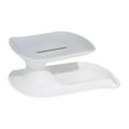 thumbnail image 4 of Jabonera de doble capa, escurridor, jabonera, bandeja para jabón en barra, organizador de baño Blanco, 4 of 9