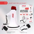 thumbnail image 3 of Megáfono con Altavoz y Sirena Integrada Pyle, Batería Recargable, Jack Auxiliar, 40W, Alcance de 914 Metros, Función de Grabación, Ideal para Fútbol, Béisbol, Baloncesto, Animadoras, Entrenadores, 3 of 5