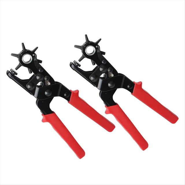 Perforadora de Agujeros para Cinturón, Perforadora de , Herramienta para Ojales, 6 Agujeros Redondos, Perforadora de Varios Tamaños para Cinturones, Correas de Reloj