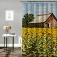 thumbnail image 2 of Chilfamy Sunflowers Trees Barn Pretty Shower Curtain Set with Hooks Bathroom Decor 100％ Polyester Fiber Eco-Friendly Sustainable Bathroom Shower Curtain for Bathroom Decoration Various Sizes 69x72, 2 of 7
