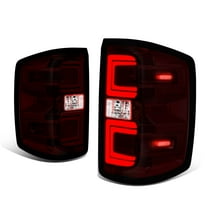 DNA Motoring TL-ZTL-002E-DR LED Tail Lights Rear Brake Lamp Dark Red for 2014-2019 Chevy Silverado GMC Sierra 15 16 17 18