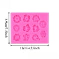 thumbnail image 2 of Bandeja for cubitos de hielo de silicona con flores mixtas de 11 cavidades: rosa, margarita, flor de cerezo, molde for hielo en forma de girasol for bebidas y uso diario, 2 of 2