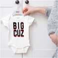 thumbnail image 5 of Big Cuz Cute Family Reunion Cousins Romper Boys or Girls Infant Baby Brisco Brands NB, 5 of 6
