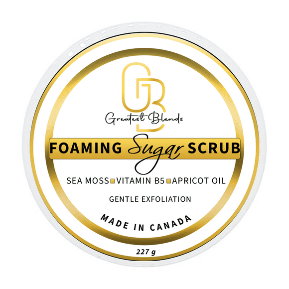 Greatest Blends Foaming Sugar Scrub, Softer, Naturally Glowing Skin, Exfoliating, Deeply Moisturize, Nourish & Soften Dry Skin